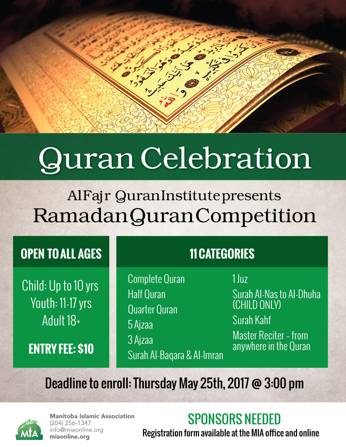 AL Fajr Quran Institute: Ramadan Quran Competition - MIA 